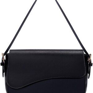 Chic 11.4-Inch Black Hobo Bag with Adjustable Strap - Perfect for Everyday Use